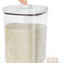 TBMax Large Flour Storage Container 10.56 Qt, 20 Lbs Rice Container with Pop Up Lid & Measuring Scoop for Flour, Cereal, Dry Food Storage and Kitchen Pantry Organization