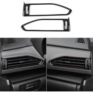Youtaiche Car Center Console Air Condition Side Vent Outlet ABS Carbon Fiber Decal Interior Trim Cover Accessories for Subaru Crosstrek/Impreza 2024 2025