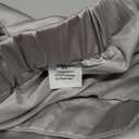 Women's Silk Skirt Solid Color A-Line Skirt Knee-Length Chic Midi Skirt XL