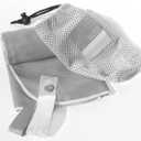 Super Towel for Sports, Travel & Beach  Lightweight, Compact, Absorbent, Quick-Dry, Soft Microfiber Suede  Great for yoga, pool, gym, bath, outdoors, anywhere! (Gray+White, M (40x20"))