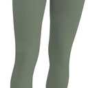 Sunzel Mini Flare Leggings for Women V Crossover Mid Rise Workout Flared Yoga Pants with Tummy Control and Wide Leg (Green)