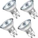 Halogen Bulbs 50W 120V, MR16 GU10+C Halogen Light Bulb for Candle Warmer Lamp Dimmable, Scented Wax Burner, Warm White NP5 Replacement Bulb for Track Lighting, Range Hood Lights, JDR Bulb, 4 Pack