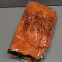 HWP Womens Ruffles Backless Dress Sexy Halter Deep V Neck Maxi Dresses Sleeveless Long Formal Cocktail Dress with Slit (Large, Orange)