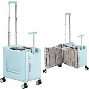 Xtaeptos 20 Inch Carry On Luggage with Wheels, Hardside Rideable Suitcase, Small