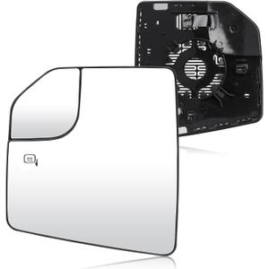 Driver Left Side Heated Blind Spot Mirror Glass Fit for 2015-2020 Ford F-150, 2.7L 3.0L 3.3L 3.5L 5.0L, Side View Mirror Glass, Replacement for FL3Z17K707L