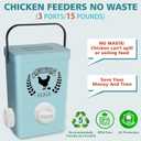 2 x Tgeyd No-Waste Chicken Feeder & Waterer Set, 3 Gallon Automatic Waterer and 15 lb Hanging Feeder for Backyard Chickens, Modern Farmhouse Chicken Coop Essentials