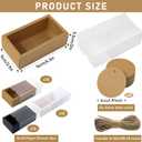 Roowest 50 Sets Kraft Homemade Gift Box Bundle with Blank Tags and Jute String (101 Items) for Jewelry Candy Wrapping Party Favor(6.3 x 3.5 x 2 Inch,3 Colors)