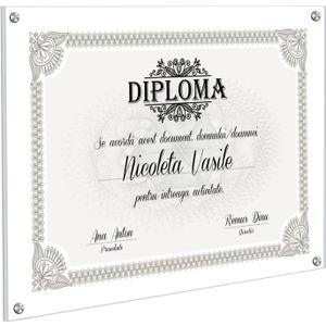 Kalami 11x14 Acrylic Wall Mount Picture Frame Self Adhesive, No Drill Holes Floating Frameless Clear Photo Frame for Diploma Certificate Degree Document Display Gallery Wall-Full Frame is 12x15