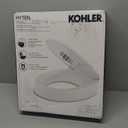 KOHLER 25876-0 Hyten 3" Height, Elevated Soft Close Round Toilet Seat, Contoured Seat with Grip-Tight Bumpers, Quick-Attach Hardware, White