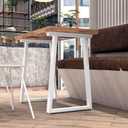 DR.IRON Metal White Table Legs 28''H, Heavy Duty Desk Legs for Dinning Table, Coffee Table, Kitchen Table (Without Boards), Set of 2