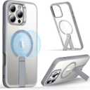 ESR for iPhone 16 Pro Case with Stand, Compatible with MagSafe, Magnetic Kickstand Case for iPhone 16 Pro, MilitaryGrade Protection Shockproof Case, Boost Series, Clear Grey