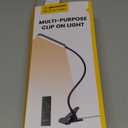 Vansuny Clip on Light LED Desk Lamp with Eye-Caring LED Light and Metal Clip, 11 Level Brightness 3 Color Modes, Powered by USB Port 5W Adjustable Neck Reading Lamp for Home and Office (5W, Black)