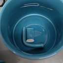 Adewnest Stackable Coffee Mugs with Rack: 13 oz Stacking Ceramic Cups with Stand - Porcelain Stacked Tea Mug Set of 3 (Turquoise)