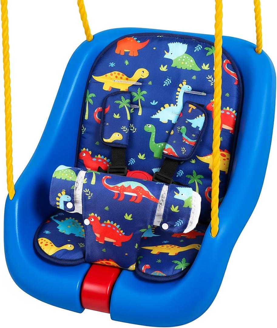 Jenaai Toddler Swing Cushion Baby Swings Outdoor Seat Insert Pad Compatible with Swings for Toddlers Age 1-3 Detachable Machine and Washable(Not Included Swing)(Dinosaurs)