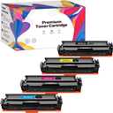 206X Toner Cartridges 4 Pack High Capacity Set (with Chip) Compatible Replacement for HP 206X 206A Color Pro MFP M283fdw M255dw M283cdw M283 Printer W2110X W2110A Ink (Black Cyan Yellow Magenta)