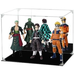 Acrylic Display Case Clear Action Figure Display Case with Mirrored Back, Dustproof Storage Display Box Alternative Glass Case for Collectibles Figures Models Doll Toys (15.7x12x12 inch, 40x30x30cm)