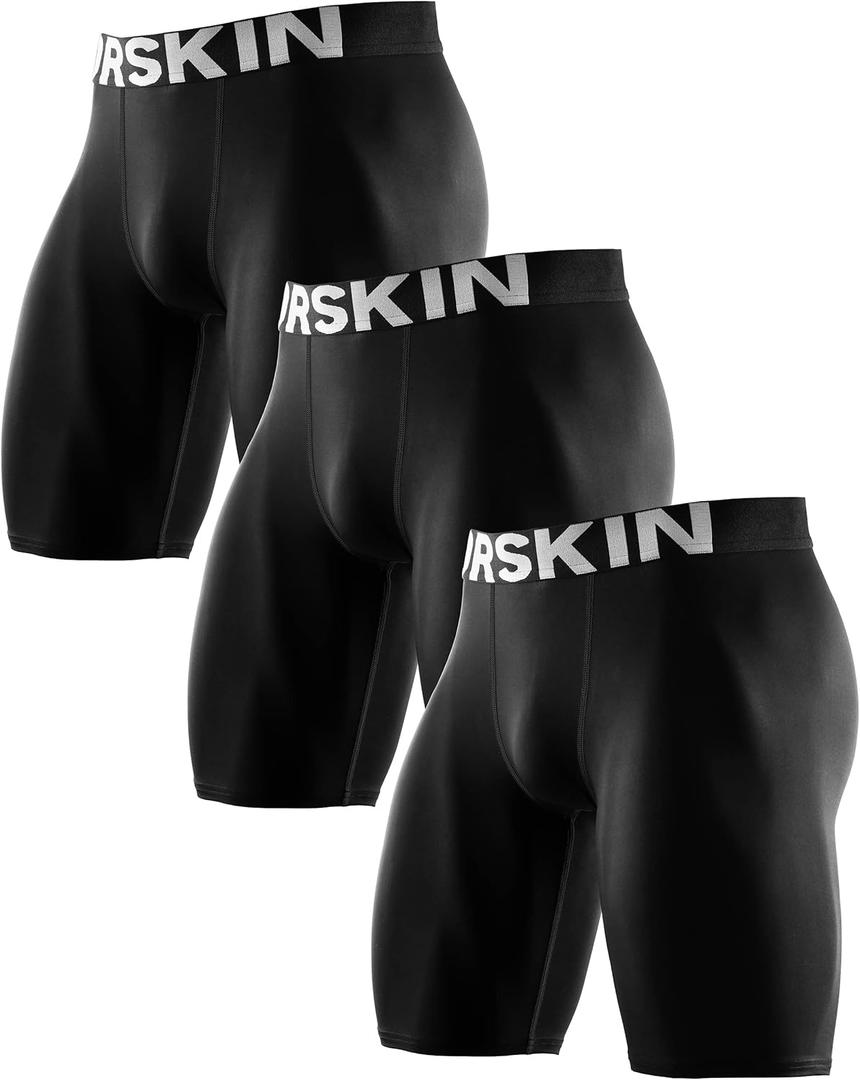 DRSKIN Men's 3, 2 or 1 Pack Compression Shorts Pants Tights Baselayer Sports Running Athletic Active Underwear Workout
