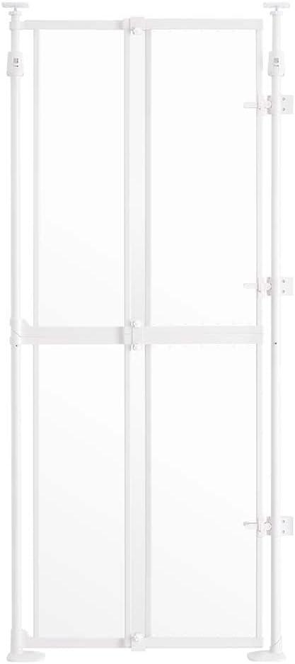 unipaws 75" H Transparent Cat Safety Gate, Auto Closing and No Drilling, 21"-34"W×75"H