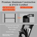 Telescoping Ladder Extension Telescopic Collapsible - 8.5 FT Rv Telescope Foldable Extendable Tall Compact Aluminum Ladders - for House Roof Travel Trailers Adjustable Retractable - 330lbs Capacity