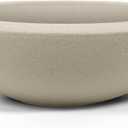 ARBORA 26" Santorini Bowl Polyresin Indoor and Outdoor Planter with Classic Cream Finish - Durable, Weatherproof, Lightweight, Large Plant Pot for Patio, Garden, Deck, Entryway, 26" Single