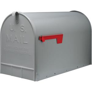 Gibraltar ST2000AM Stanley Post-Mount Mailbox, XL, Gray Steel - Quantity 1 Gibraltar ST2000AM Stanley Post-Mount Mailbox, XL, Gray Steel - Quantity 1