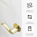 Design House Scroll Entry Door Lever Adjustable Backset, Polished Brass, 6.375 in x 1.88 in x 2.625 in, 784892