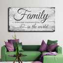 PGINLOTU Family Quotes Canvas Wall Art Large Farmhouse Wall Sign for Living Room Decoration Wooden Board Design Canvas Prints Modern Rustic Artwork Wall Decor -24"x48"