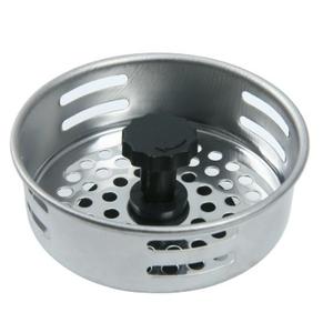 Mainstays Silver Stainless Steel Kitchen Sink Strainer and Drain Catcher with Rubber Stopper