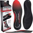 Physix Gear Orthotic Insoles for Men & Women - Arch Support Orthotics Insole, Orthopedic Insoles, Inserts for Men & Women, Foot Insoles for Plantar Fasciitis Comfort, Shoe Insert, Feet, Red/Black, L (L - US Mens 10 - 11 1/2 | Womens 12 - 13 1/2)