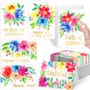 6 x Hadley Designs 54 Bulk Thank You Cards with Envelopes - Teacher Appreciation Cards, Cute Blank Card with Envelopes, Thank You Notes for Teachers, Birthday, Graduation & Small Business