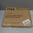 PYLE Compact UHF Wireless Microphone System - Pro Portable 1 Channel Desktop Digital Mic Receiver Set w/ Belt-Pack Transmitter, Receiver, Headset and Lavalier Mics, XLR, For Home, PA PDWM1988B,Black