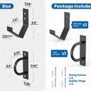 Little World Battle Rope Wall Mount Kit - Home Gym, Garage & Studio Heavy Duty Steel Anchor + Storage Hook for 30-50ft Ropes (1"-2.5")"