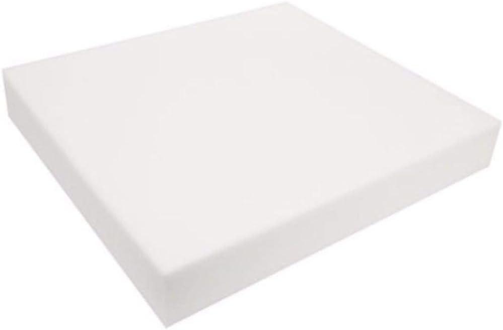 FoamRush 2'x2'x4" Upholstery Foam Cushion High Density (Chair Cushion Square Foam for Dinning Chairs, Wheelchair Seat Cushion Replacement)