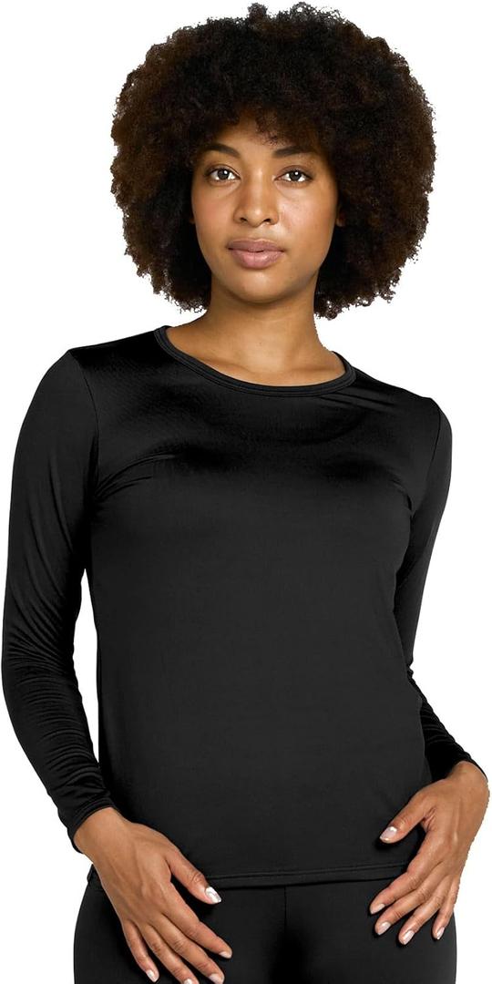 LAPASA Women Thermal Shirt Crewneck Mock Neck Turtleneck Base Layer Fleece Top Thermoflux Lightweight Midweight Heavyweight (XL)