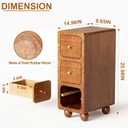 Narrow Nightstand with 3 Drawers, Solid Wood End Table Narrow Bedside Table, Mid Century Modern Nightstand, Slim Wooden End Tables for Bedroom, Walnut, 9.7*15*25.8 Inch