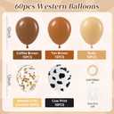 2 x Brown Western Balloons, Brown Nude Gold Confetti Cow Print Latex Cowboy Balloons for Farm Cowboy Western Baby Shower Birthday Party Decorations, 12 inches