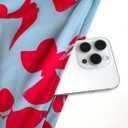 XNC Womens Summer Fall Cross V Neck Short Sleeve Party Long Dresses Red Boho Floral Flowy Split Cocktail Maxi Dress (S)