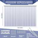 Juexica 118 x 118 Inch Plastic Strip Door Curtain Kit 0.08'' Walk in Cooler Curtains PVC Freezer Door Curtain Smooth Waterproof Insulation Hurricane Shutters Gate for Warehouse Garage Industry (Clear)