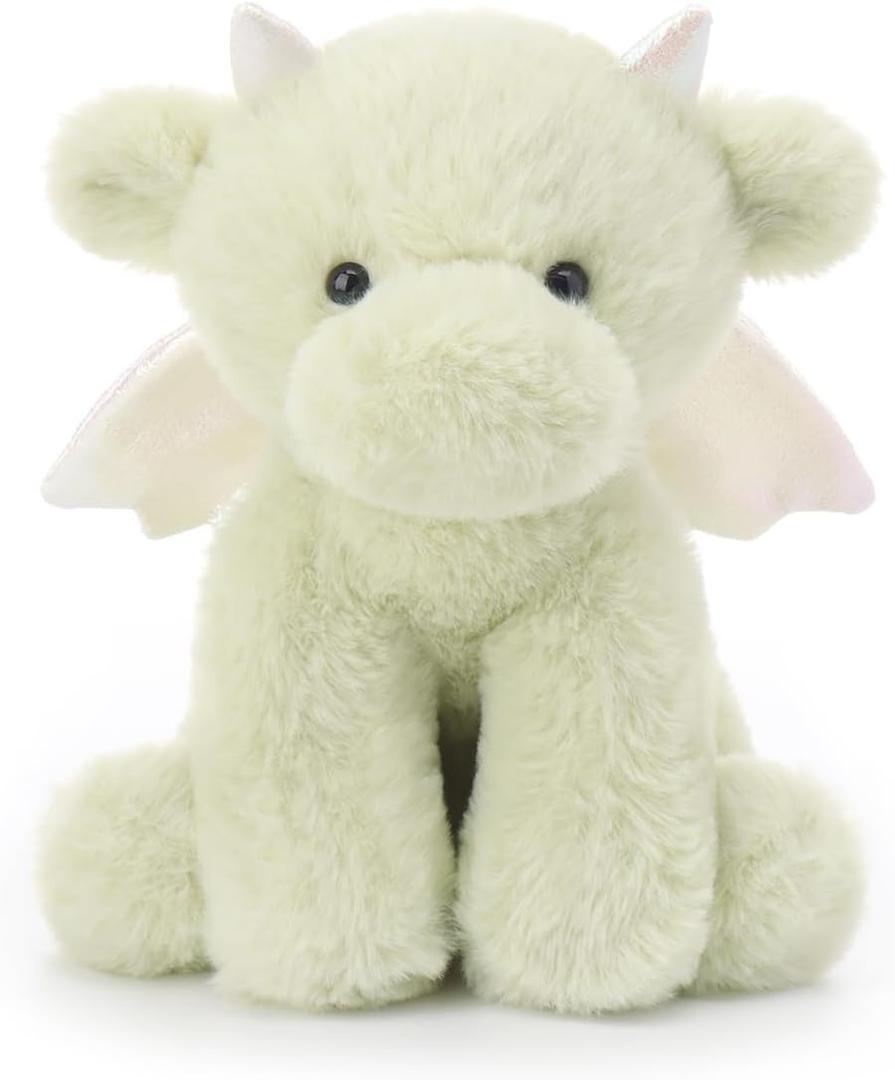 Apricot Lamb Matcha Dragon Stuffed Animals for Kids, Soft Cute Plush Toys for Baby Girl and Boy, 7.9 Inches (Small)