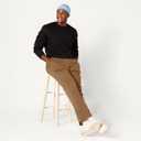 Men's Relaxed Straight Leg Fleece Open Bottom Sweatpant, Size XL