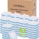 Toilet Bowl Cleaner Wand Refills Compatible with CLOROX, 63 Count Disposable Toilet Brush Refills, Replacement Heads for Toilet Cleaning System