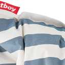 Fatboy Slim Outdoor Bean Bag Chair, Stripe Ocean Blue, Medium, 47"D x 61"W x 8"H
