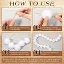 100 Pcs Pearl Ball Garland 2.2 Inches White