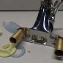 Bathroom Double Coupling Sink Tap Attachment Mixer Tap Bathroom (Silver One Size)