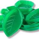 Super Z Outlet Palm Leaf Hawaii Style Food Reusable Snack Tray, Cookies, Chips, Candy Dip for Jungle Island Themed Party Decorations Platter (3 Pack, 11.75" x 8.5" Inches)