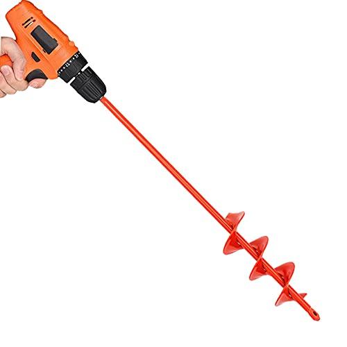 Auger Drill Bit for Planting 2"(D) x14.5(L), Garden Ground Earth Spiral Drill Bit for 3/8" Hex Drive Drill, for Post Hole Digger Bulb Bedding Digging Plant Rapid Planter