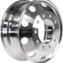 WheelDepot Aluminum Truck Wheel 24.5” x 8.25” Forged Wheel for Trucks and Buses Machine Bright 1 PC