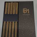 M.G Reusable Wenge Wood Chopsticks - 10 Pairs Dishwasher Safe, 9.8 Inch for Chinese/Japanese/Korean Cuisine (Sushi, Ramen, Hot Pot)
