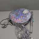 WERNNSAI Disco Ball Piata - Disco Party Decoration for Adult Birthday Party Supplies Hanging Disco Piata with Bat Blindfold Mirror Roller Skating Pull String, 12.2 x 12.2