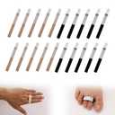 20 Pcs Buddy Tape Finger Straps, Adjustable Finger Splints for Broken Fingers, Reusable Finger Buddy Wraps & Toe Strap for Sprained Fingers Support, Trigger Finger, Mallet Finger (Black/Skin Color)